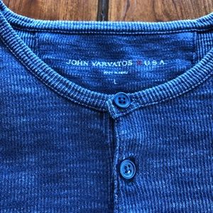 John Varvatos Star USA Heather Blue Henley